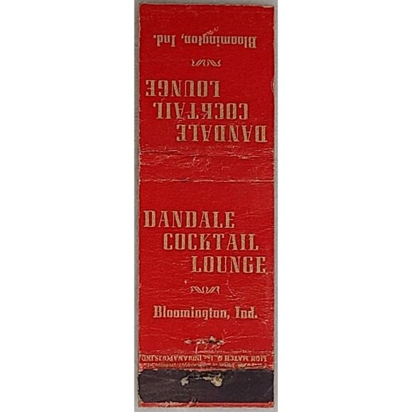 Vintage Matchbook Cover Dandale Cocktail Lounge Bloomington IN Indiana - Picture 2 of 4